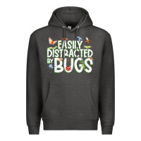 Charcoal Heather funny bug tshirt, insect lover shirt, bug collector t shirt Premium Hoodie - linhVisuals