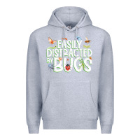Heather Grey funny bug tshirt, insect lover shirt, bug collector t shirt Premium Hoodie - linhVisuals