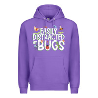 Purple funny bug tshirt, insect lover shirt, bug collector t shirt Premium Hoodie - linhVisuals