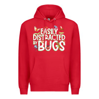 Red funny bug tshirt, insect lover shirt, bug collector t shirt Premium Hoodie - linhVisuals
