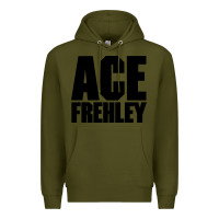 Army Green the-ace-frehley-trouble-walkin-cool Premium Hoodie - linhVisuals