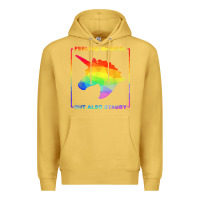 Antique Gold feeling magical but also stabby unicorn rainbow t shirt Premium Hoodie - linhVisuals