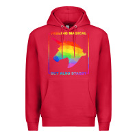 Cardinal feeling magical but also stabby unicorn rainbow t shirt Premium Hoodie - linhVisuals
