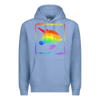 Colony Blue feeling magical but also stabby unicorn rainbow t shirt Premium Hoodie - linhVisuals