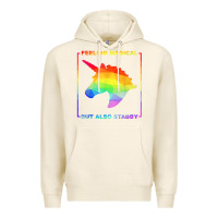Tofu feeling magical but also stabby unicorn rainbow t shirt Premium Hoodie - linhVisuals