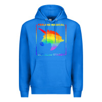 True Royal feeling magical but also stabby unicorn rainbow t shirt Premium Hoodie - linhVisuals