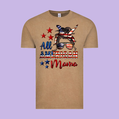 All American Mama Mother's Day Vintage Tee Designed By Lillyallendesigns