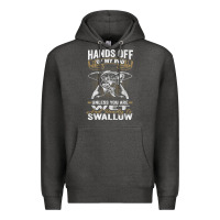 Charcoal Heather mens hands off of my rod bass fishing fisherman t shirt Premium Hoodie - linhVisuals
