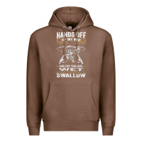 Chestnut mens hands off of my rod bass fishing fisherman t shirt Premium Hoodie - linhVisuals