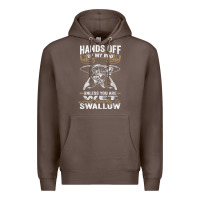Coffee mens hands off of my rod bass fishing fisherman t shirt Premium Hoodie - linhVisuals