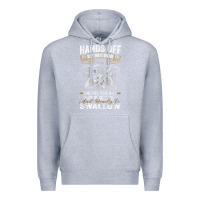 Heather Grey mens hands off of my rod bass fishing fisherman t shirt Premium Hoodie - linhVisuals