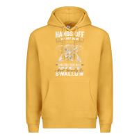 Mustard mens hands off of my rod bass fishing fisherman t shirt Premium Hoodie - linhVisuals