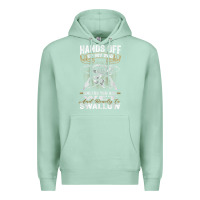 Seafoam mens hands off of my rod bass fishing fisherman t shirt Premium Hoodie - linhVisuals