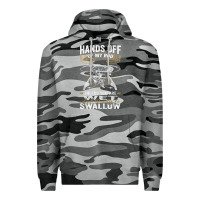 Slate Camo mens hands off of my rod bass fishing fisherman t shirt Premium Hoodie - linhVisuals