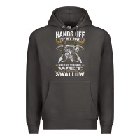 Smoke mens hands off of my rod bass fishing fisherman t shirt Premium Hoodie - linhVisuals