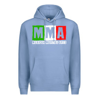 Colony Blue mexican martial arts combat mexico fighter themed pullover hoodie Premium Hoodie - linhVisuals