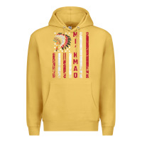 Antique Gold mi’kmaq tribe native american flag mi’kmaq heritage related t shir Premium Hoodie - linhVisuals