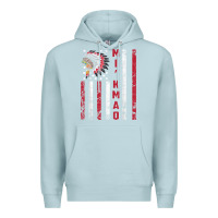 Blue Mist mi’kmaq tribe native american flag mi’kmaq heritage related t shir Premium Hoodie - linhVisuals