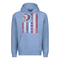 Colony Blue mi’kmaq tribe native american flag mi’kmaq heritage related t shir Premium Hoodie - linhVisuals