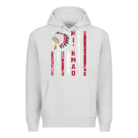 Dove Grey mi’kmaq tribe native american flag mi’kmaq heritage related t shir Premium Hoodie - linhVisuals