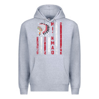Heather Grey mi’kmaq tribe native american flag mi’kmaq heritage related t shir Premium Hoodie - linhVisuals
