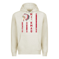 Oatmeal Heather mi’kmaq tribe native american flag mi’kmaq heritage related t shir Premium Hoodie - linhVisuals