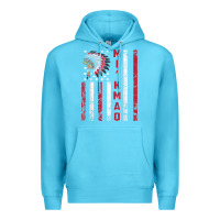 Ocean Blue mi’kmaq tribe native american flag mi’kmaq heritage related t shir Premium Hoodie - linhVisuals