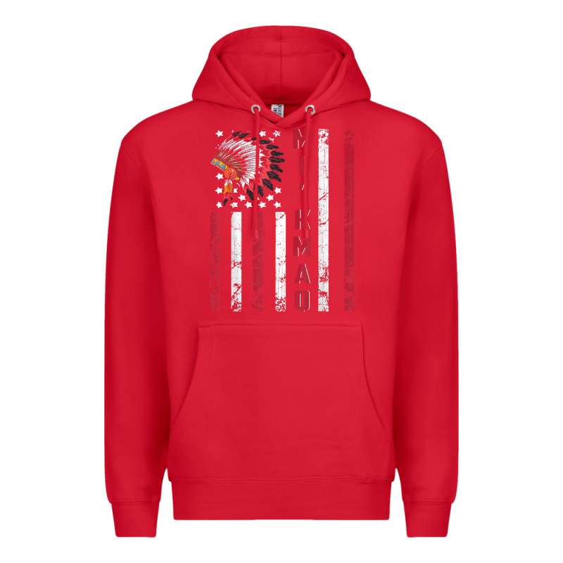Mi’kmaq Tribe Native American Flag Mi’kmaq Heritage Related T Shir Premium Hoodie by linhVisuals | Teevron