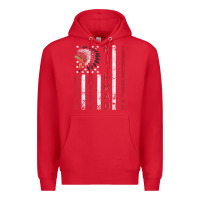Red mi’kmaq tribe native american flag mi’kmaq heritage related t shir Premium Hoodie - linhVisuals