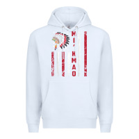 White mi’kmaq tribe native american flag mi’kmaq heritage related t shir Premium Hoodie - linhVisuals