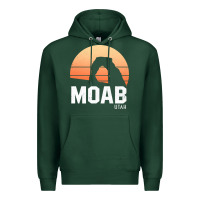 Sports Green moab utah arches national park vintage retro outdoor hiking pullover h Premium Hoodie - linhVisuals