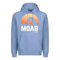 Colony Blue moab utah arches national park vintage retro outdoor hiking pullover h Premium Hoodie - linhVisuals