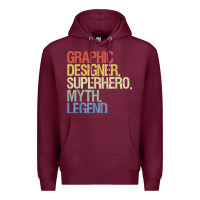 Burgundy funny graphic designer t shirt Premium Hoodie - linhVisuals