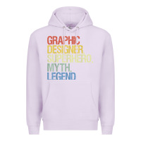 Lilac funny graphic designer t shirt Premium Hoodie - linhVisuals