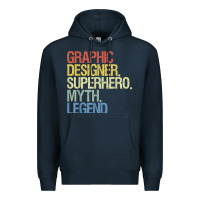 Navy funny graphic designer t shirt Premium Hoodie - linhVisuals