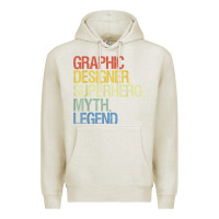 Oatmeal Heather funny graphic designer t shirt Premium Hoodie - linhVisuals