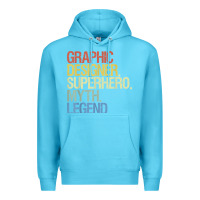 Ocean Blue funny graphic designer t shirt Premium Hoodie - linhVisuals