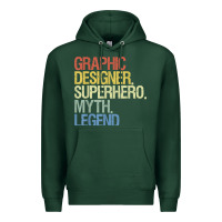 Sports Green funny graphic designer t shirt Premium Hoodie - linhVisuals