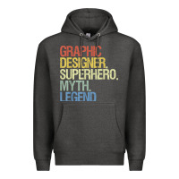 Charcoal Heather funny graphic designer t shirt Premium Hoodie - linhVisuals