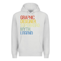 Dove Grey funny graphic designer t shirt Premium Hoodie - linhVisuals