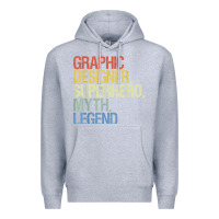 Heather Grey funny graphic designer t shirt Premium Hoodie - linhVisuals
