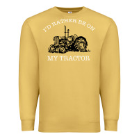Antique Gold I'D Rather Be On My Tractor Premium Sweatshirt - Bettercallsaul