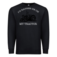 Black I'D Rather Be On My Tractor Premium Sweatshirt - Bettercallsaul