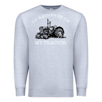 Heather Grey I'D Rather Be On My Tractor Premium Sweatshirt - Bettercallsaul