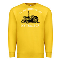 Lemon I'D Rather Be On My Tractor Premium Sweatshirt - Bettercallsaul
