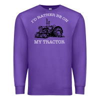 Purple I'D Rather Be On My Tractor Premium Sweatshirt - Bettercallsaul