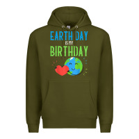 Army Green earth day is my birthday shirt pro environment party gift t shirt Premium Hoodie - linhVisuals