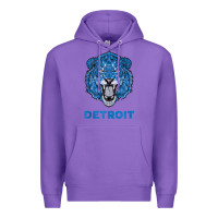 Purple funny vintage lion face head detroit gifts tank top Premium Hoodie - linhVisuals