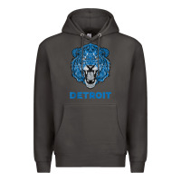 Smoke funny vintage lion face head detroit gifts tank top Premium Hoodie - linhVisuals