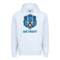 White funny vintage lion face head detroit gifts tank top Premium Hoodie - linhVisuals
